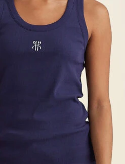 Papinelle Logo Tank -Claudia Sale Shop 24237 18 PapinelleLogoTank Navy 0007