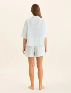 Sabine Seersucker Stripe Boxer PJ Set 9 Sabine Seersucker Stripe Boxer PJ Set -Claudia Sale Shop 24241 1594 SabineSeersuckerStripeBoxerPJSet EggshellandWhiteStripe 006 614336f3 d5b0 4fc6 b573 e3cebc44a128