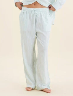 Sabine Seersucker Stripe F/L Pant -Claudia Sale Shop 24242 SabineSeersuckerStripeFLPant EggshellWhiteStripe 0005