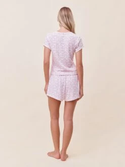 Pippa Pointelle Boxer PJ Set 11 Pippa Pointelle Boxer PJ Set -Claudia Sale Shop 24245 24249 1588 PippaPointelleSlvTeeandBoxerShortSet StrawberryDitsy 005