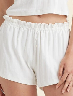 Pippa Pointelle High Waisted Short -Claudia Sale Shop 24249 73 PippaPointelleHighWaistedShort Ecru 0010