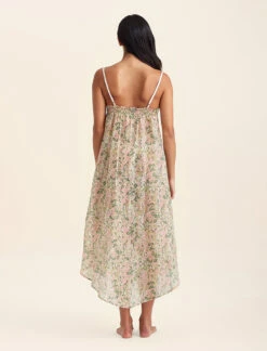 Adeline Lace Front Maxi Nightie -Claudia Sale Shop 24265 1531 AdelineLaceFrontMaxiNightie Evergreen 0005