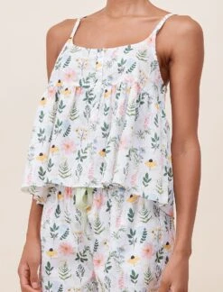 Delphine Cami Boxer PJ Set -Claudia Sale Shop 24281 24280 1532 DelphineCami BoxerShortSet White 013