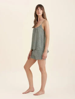 Anais Cami Boxer PJ Set -Claudia Sale Shop 24330 151 AnaisCamiBoxerPJSet ForestGreen 0004