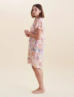 Bailey Flutter Sleeve Nightgown -Claudia Sale Shop 25002 1563 BaileyFlutterSleeveNightie StrawberryCream 0005