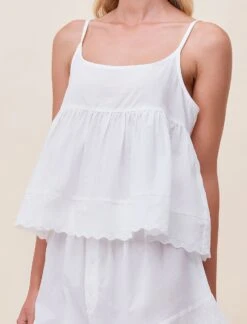 Millie Broderie PJ Set -Claudia Sale Shop 25034 19 MillieBroderiePJSet White 010