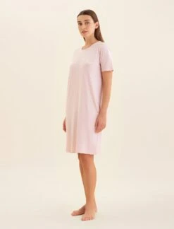 Jada Organic Cotton Knit Midi Nightgowns -Claudia Sale Shop 25071 38 JadaOrganicCottonKnitMidiNightie PapinellePink 0003