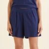 Maya Linen Cotton Boxer Short 2 Maya Linen Cotton Boxer Short -Claudia Sale Shop 25088 18 MayaLinenCottonBoxerShort Navy 0010