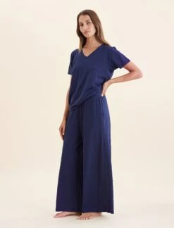 Maya Linen Cotton Full Length Pant 9 Maya Linen Cotton Full Length Pant -Claudia Sale Shop 25089 18 MayaLinenCottonFLPant Navy 0004