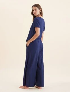 Maya Linen Cotton Full Length Pant 10 Maya Linen Cotton Full Length Pant -Claudia Sale Shop 25089 18 MayaLinenCottonFLPant Navy 0006