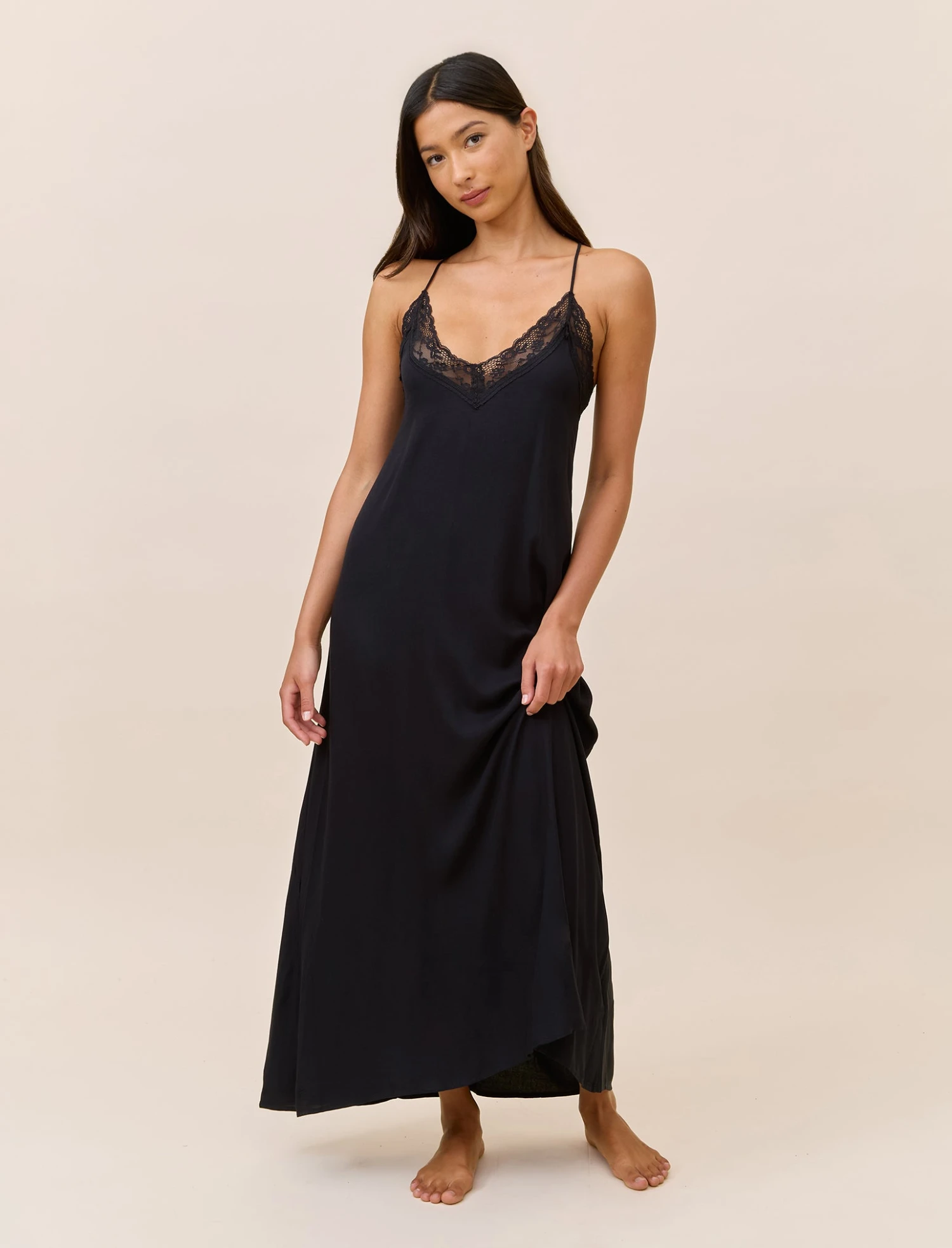 Talia Lace Front Maxi Nightgown 3 Talia Lace Front Maxi Nightgown