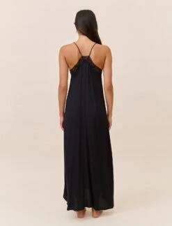 Talia Lace Front Maxi Nightgown 9 Talia Lace Front Maxi Nightgown -Claudia Sale Shop 25102 11 TaliaLaceFrontMaxiNightie Black 005