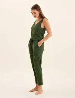 Claudia Sale Shop -Claudia Sale Shop 25151 151 JadaOrganicCottonKnitOnesie ForestGreen 0004