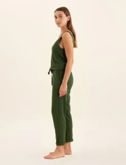 Jada Organic Cotton Knit Onesie -Claudia Sale Shop 25151 151 JadaOrganicCottonKnitOnesie ForestGreen 0005