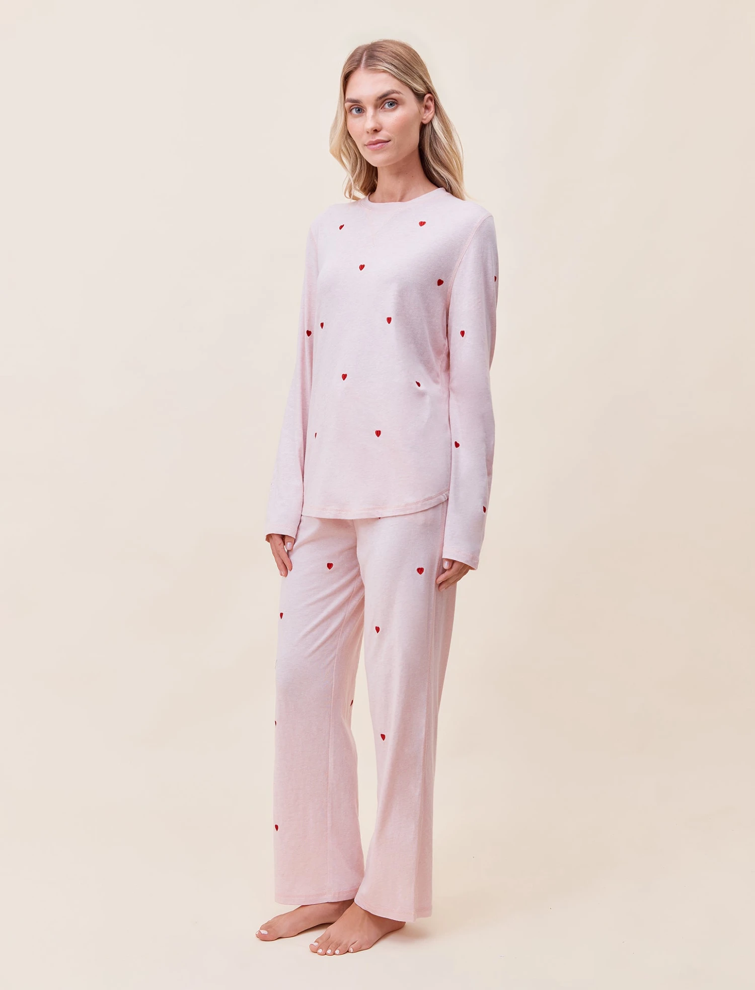 Jada Hearts Cotton Long Sleeve Tee And Straight Leg Pant 8 Jada Hearts Cotton Long Sleeve Tee And Straight Leg Pant - Image 6