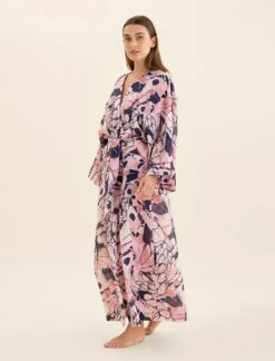 Papillon Kimono Maxi Robe -Claudia Sale Shop 25173 1397 PapillonKimonoMaxiRobe WildRose 0003