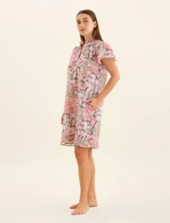 Palisades Flutter Sleeve Nightie -Claudia Sale Shop 25186 PalisadesFlutterSleeveNightie StrawberryIce 0004