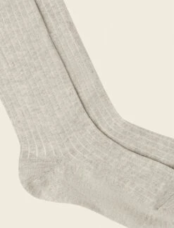 Organic Cotton Rib Socks -Claudia Sale Shop 25270 6 OrganicCottonBedSocks Grey 003