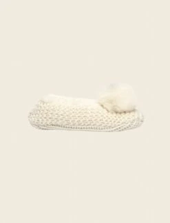 Cozy Cable Slipper Socks -Claudia Sale Shop 25277 73 CosyCableSlipperSocks Ecru 003