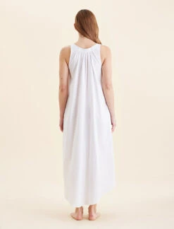 Madison Panel Front Maxi Nightie -Claudia Sale Shop 25296 19 MadisonPanelFrontMaxiNightie White 0005