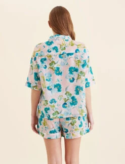 Audrey Floral Boxer PJ Set 9 Audrey Floral Boxer PJ Set -Claudia Sale Shop 25298 1642 AudreyFloralBoxerPJSet LacePink 0007