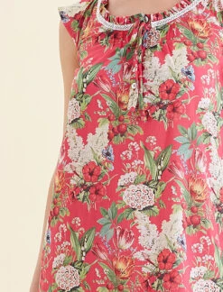 Clara Flutter Nightie -Claudia Sale Shop 25306 1640 ClaraFlutterNightie Geranium 0005