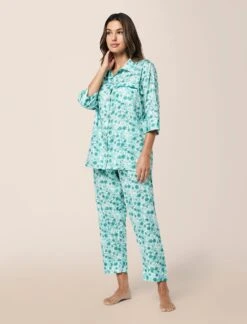 Florence Crop PJ Set -Claudia Sale Shop 25309 1641 FlorenceCropPJSet PaleTurqouise 0001 213