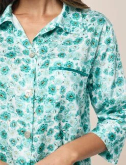 Florence Crop PJ Set -Claudia Sale Shop 25309 1641 FlorenceCropPJSet PaleTurqouise 0001 245