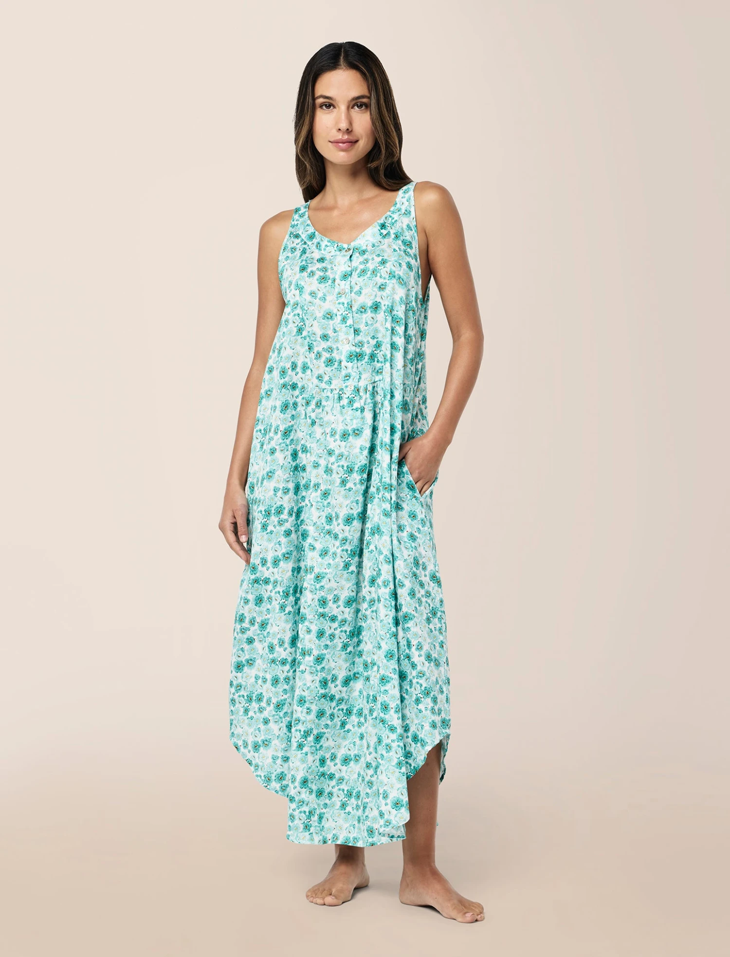 Florence Panel Front Maxi Nightgown 3 Florence Panel Front Maxi Nightgown