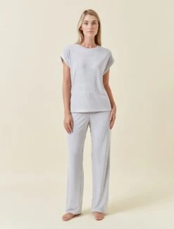 Resort Terry Tee And Full Length Pant Set