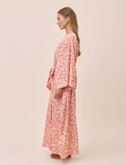 Molly Sims Cotton Kimono Maxi Robe -Claudia Sale Shop 25561 1653 LibbyCottonKimonoMaxiRobe PeachAmber 004