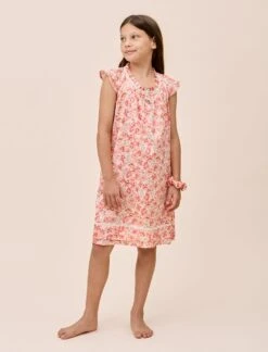 Molly Sims Girls Cotton Nightgown & Scrunchie