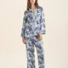Toile De Jouy Pure Silk Full Length PJ Set