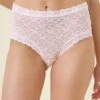 Lace High Rise Knicker -Claudia Sale Shop KNA014 22 LaceHighRiseBoyShorts Blush 009