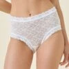Lace High Rise Boy Shorts -Claudia Sale Shop KNA014 43 LaceHighRiseBoyShorts Ivory 012 3