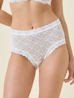 Lace High Rise Boy Shorts