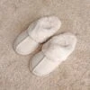 Fur Trim Suedette Slides -Claudia Sale Shop MG F4632