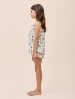 Kids Delphine Frill Cami And Boxer Short Set -Claudia Sale Shop PP 25028 1573 KidsDelphineFrillCamiandBoxerShortSet White 003