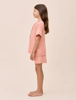Molly Sims Kids Modal Boxer PJ Set -Claudia Sale Shop PP 25131 196 KidsModalSoftBoxerPJSet PeachAmber 004
