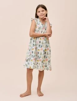 Delphine Girls Flutter Nightie -Claudia Sale Shop PP 25621 1573 DelphineGirlsFlutterNightie White 006