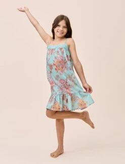 Coco Girls Strappy Nightgown -Claudia Sale Shop PP 25622 1543 CocoGirlsStrappyNightie Eggshell 004