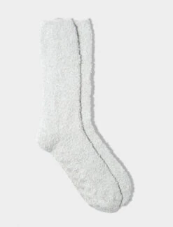 Cozy Bed Socks In Blue Grey