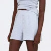 Pia Cotton Modal Pull On Shorts -Claudia Sale Shop Pia Cotton Modal Grey Singlet Boxer Side 001