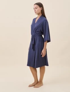 Kate Modal Soft Robe -Claudia Sale Shop S167 12064 49 Kate Modal Soft Robe Navy Melange 0001 1116 0924