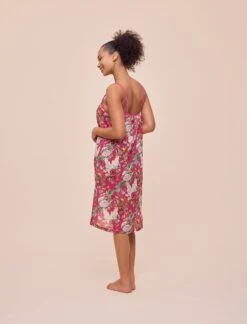 Clara Strappy Midi Nightie -Claudia Sale Shop S49 24203 1640 ClaraStrappyMidiNightie Geranium 3650