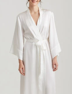 Selena Silk Maxi Robe -Claudia Sale Shop SelinaRobeWhite 0603 1e3814d5 cbe7 4588 8d75 b3c2f036890c