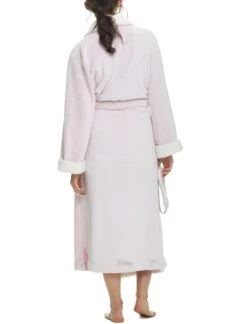 Plush Sherpa Robe & Sleep Mask Set -Claudia Sale Shop Sherpa Robe Pink Back Web