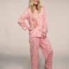 Molly Sims Cotton Full Length PJ Set & Eye Mask