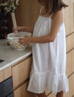 Swiss Dot Girls Strappy Nightie -Claudia Sale Shop swissdotnightie3 Resize